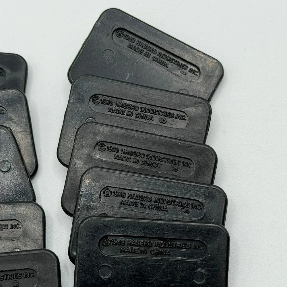 Lot of 10 Vintage 80-90s GI Joe Action Figure Stands Black Peg Bases Hasbro
